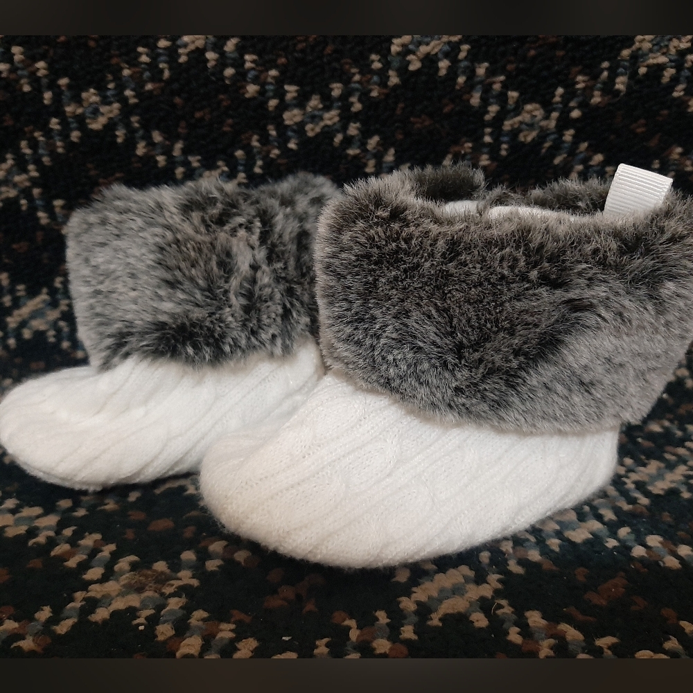 White Baby booties